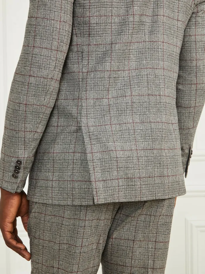 Sean Notched Blazer BlackWhiteRed Check Jackets and Coats GUESS Men Sean Notched Blazer BlackWhiteRed Check Jackets and Coats GUESS Men