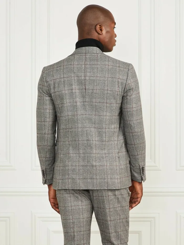 Sean Notched Blazer BlackWhiteRed Check Jackets and Coats GUESS Men Sean Notched Blazer BlackWhiteRed Check Jackets and Coats GUESS Men
