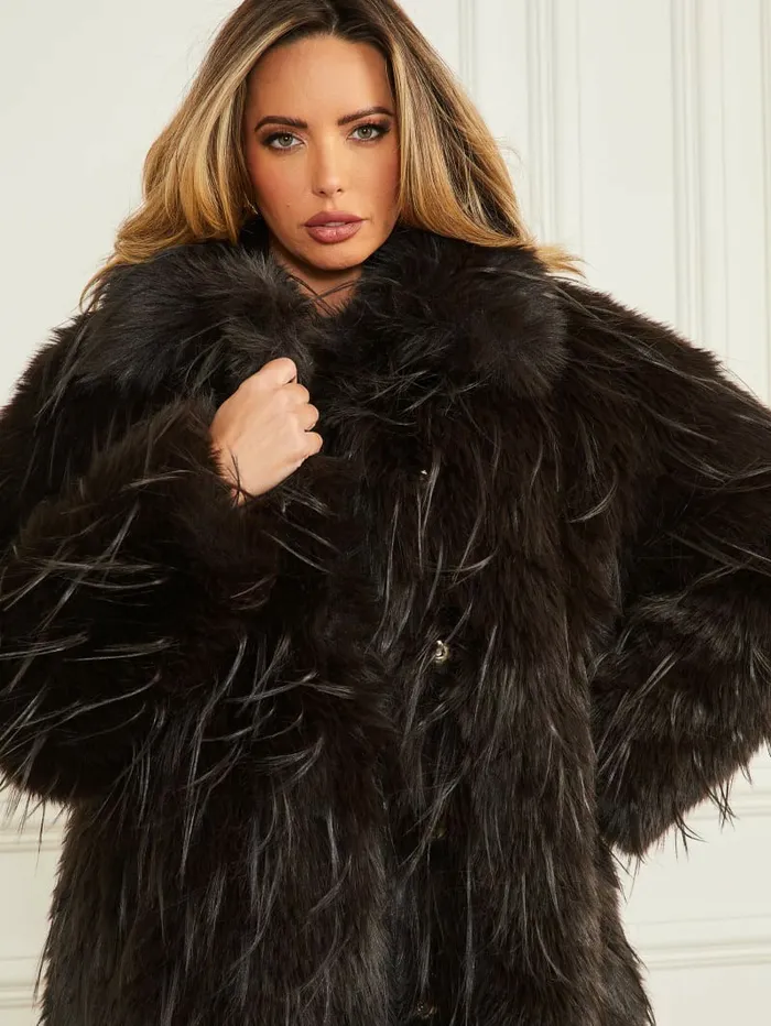 Serena FauxFur Coat Cold Brew Jackets and Coats GUESS Women Serena FauxFur Coat Cold Brew Jackets and Coats GUESS Women