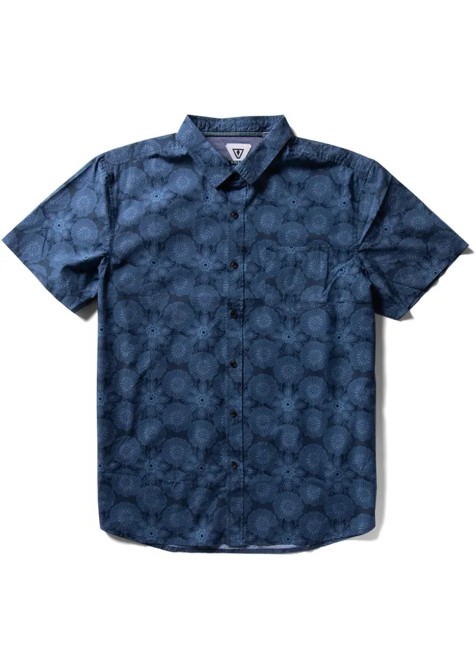 Shirts and Flannels Kerikeri Ss Eco Ss Shirt Harbor Blue Vissla Men