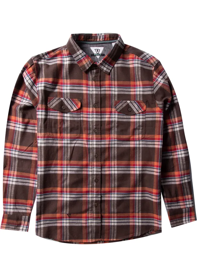 Shirts and Flannels Vissla Men Central Coast Ls Flannel Java