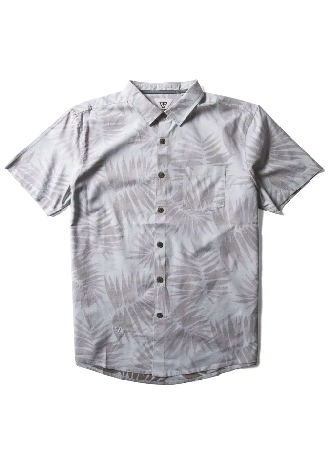 Shirts and Flannels Vissla Men Palm Grande Ss Shirt Stone Blue