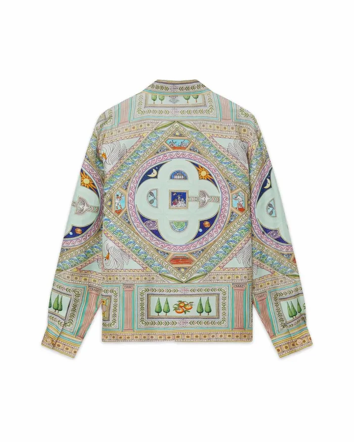 Shirts Men Casablanca Paris Le Labyrinthe Silk Shirt