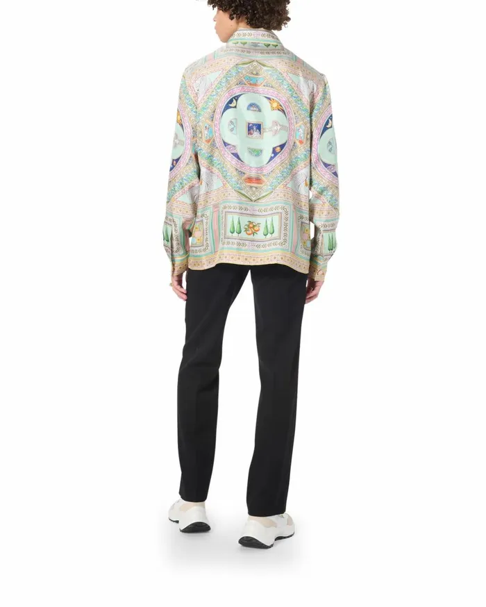 Shirts Men Casablanca Paris Le Labyrinthe Silk Shirt