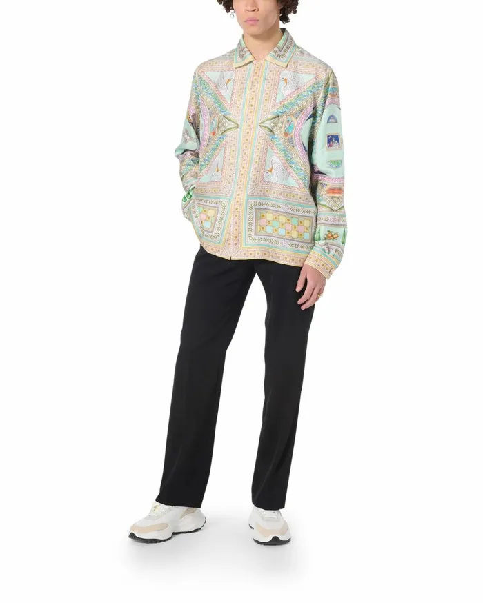 Shirts Men Casablanca Paris Le Labyrinthe Silk Shirt
