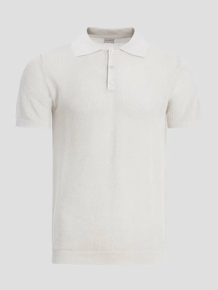 Shirts Men GUESS Eco Lenny OpenStitch Polo Muted Stone Shirts Men GUESS Eco Lenny OpenStitch Polo Muted Stone