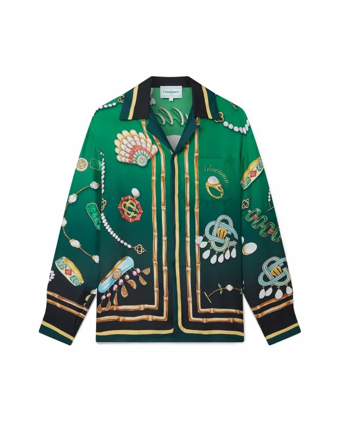 Shirts MenWomen Casablanca Paris La Boite A Bijoux Silk Shirt Shirts MenWomen Casablanca Paris La Boite A Bijoux Silk Shirt