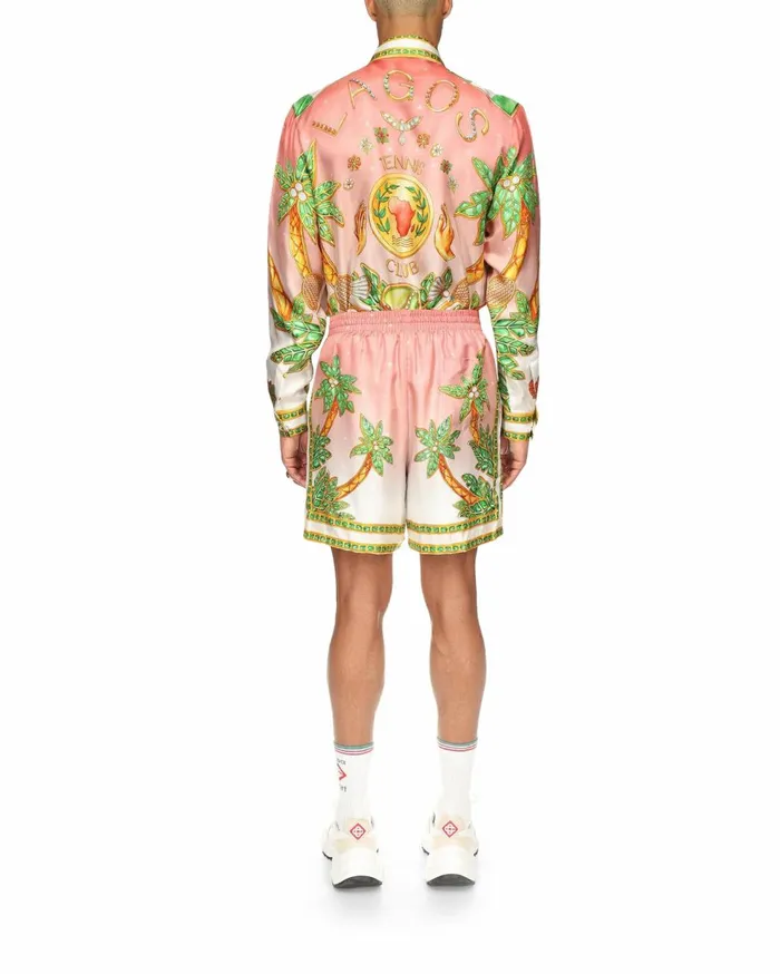 Shirts MenWomen Casablanca Paris Lagos Tennis Club Silk Shirt