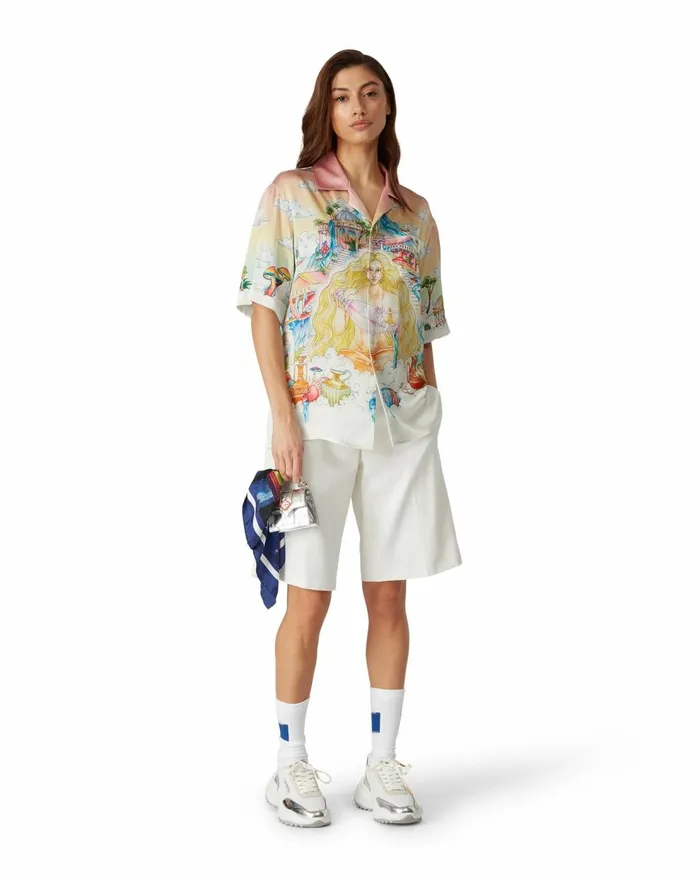 Shirts MenWomen Casablanca Paris The Road To Knowledge Silk Shirt Shirts MenWomen Casablanca Paris The Road To Knowledge Silk Shirt