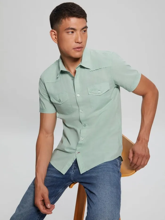 Shirts Nottingham Shirt Soft Mint 8211 GUESS Men