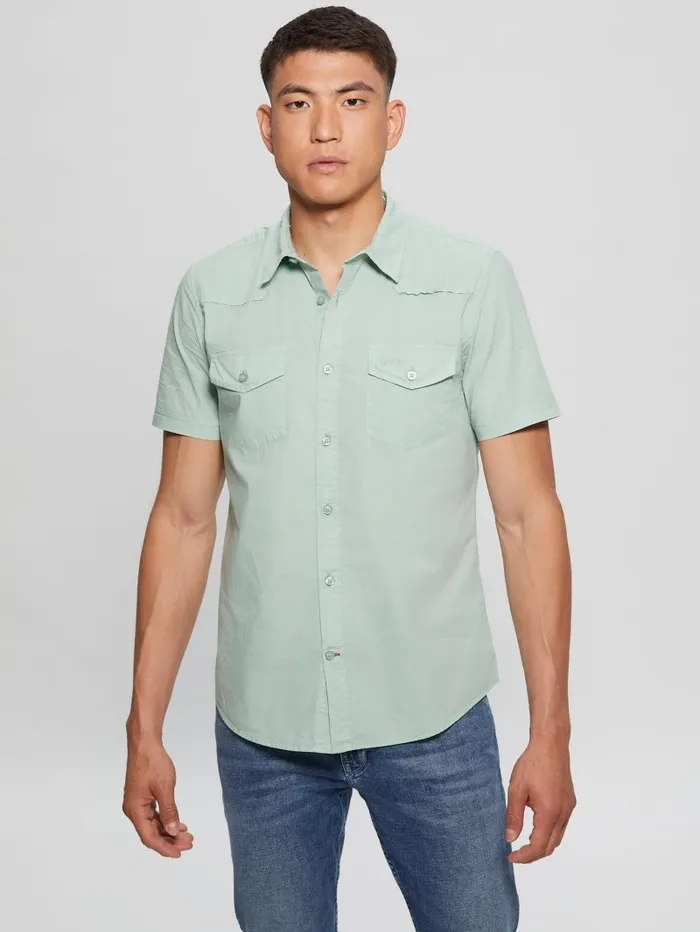 Shirts Nottingham Shirt Soft Mint 8211 GUESS Men Shirts Nottingham Shirt Soft Mint 8211 GUESS Men