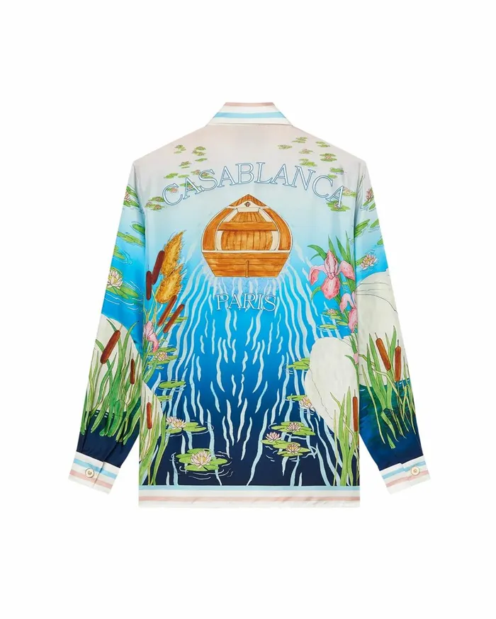 Shirts Women Casablanca Paris Le Lac Tranquille Silk Shirt