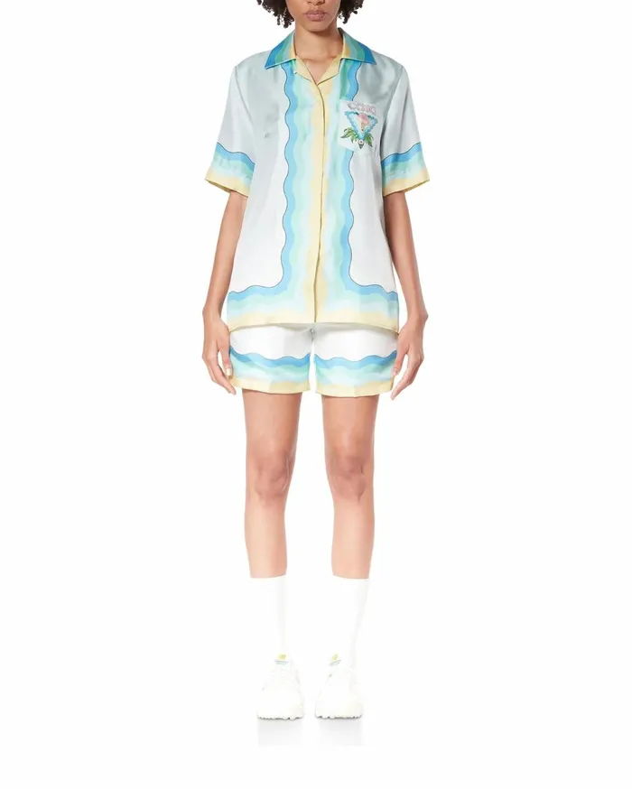 Shirts Women Casablanca Paris Memphis Icon Silk Shirt