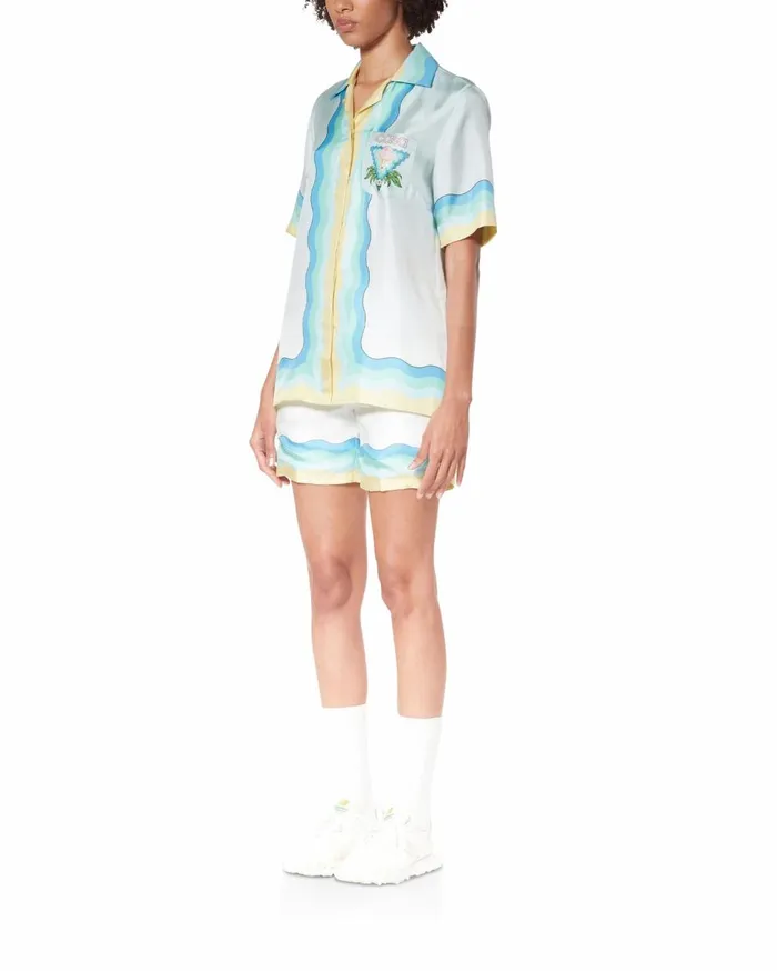 Shirts Women Casablanca Paris Memphis Icon Silk Shirt