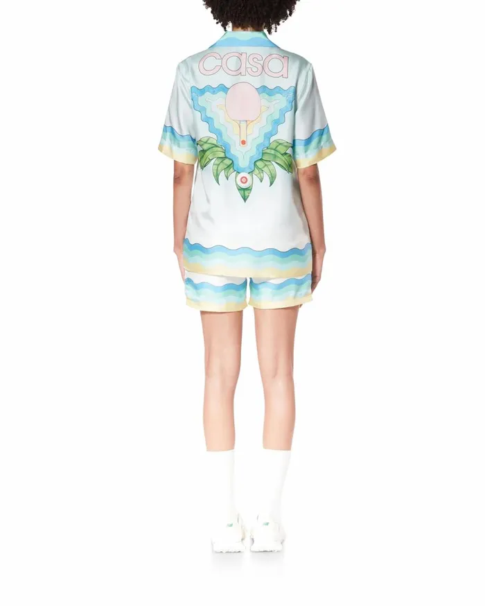 Shirts Women Casablanca Paris Memphis Icon Silk Shirt