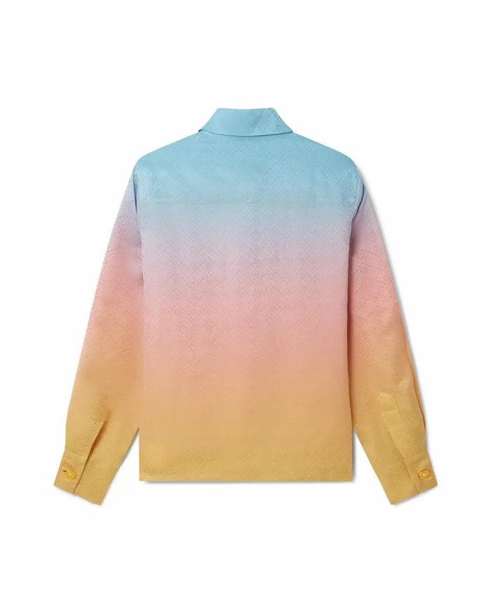 Shirts Women Casablanca Paris Ping Pong Gradient Silk Shirt Shirts Women Casablanca Paris Ping Pong Gradient Silk Shirt