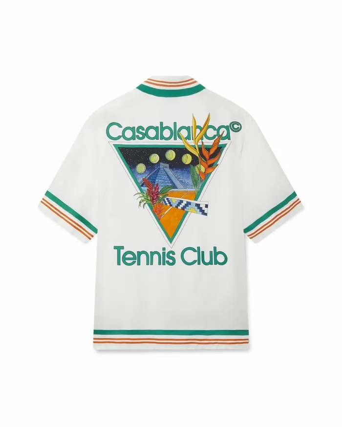 Shirts Women Casablanca Paris Tennis Club Icon Silk Shirt