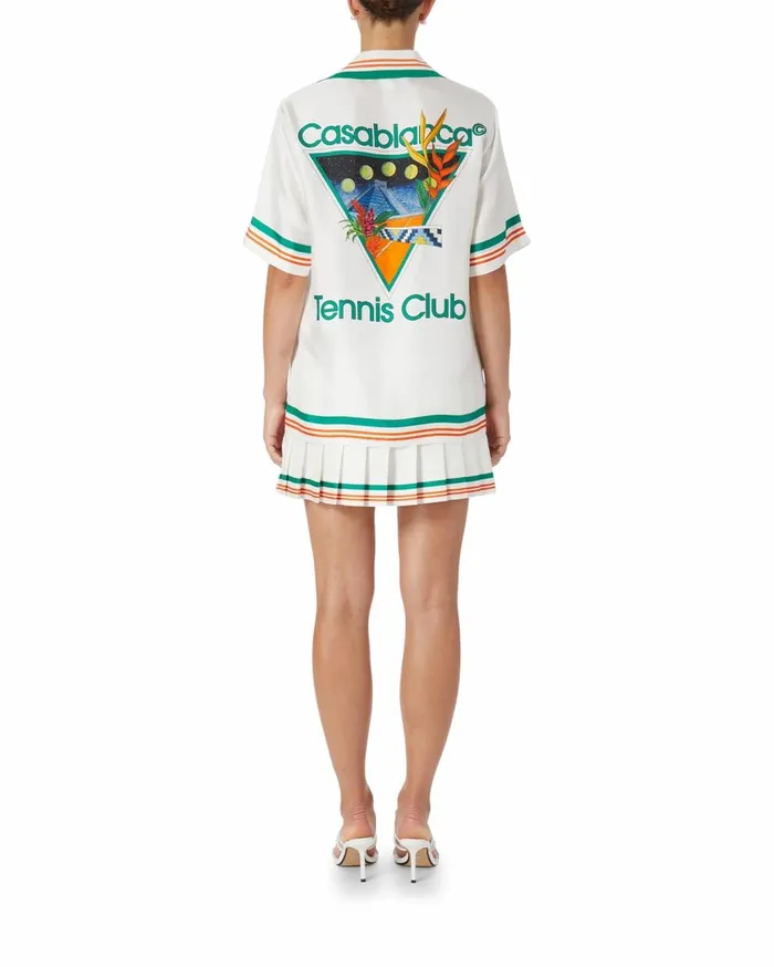 Shirts Women Casablanca Paris Tennis Club Icon Silk Shirt