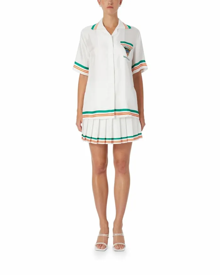 Shirts Women Casablanca Paris Tennis Club Icon Silk Shirt