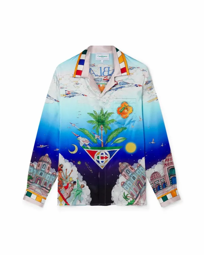 Shirts WomenMen Casablanca Paris Les Dimensions Silk Shirt Shirts WomenMen Casablanca Paris Les Dimensions Silk Shirt