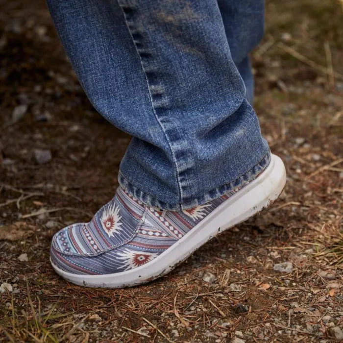 Shoes and Sneakers Men Ariat Hilo Sendero Blue Boquillas Print