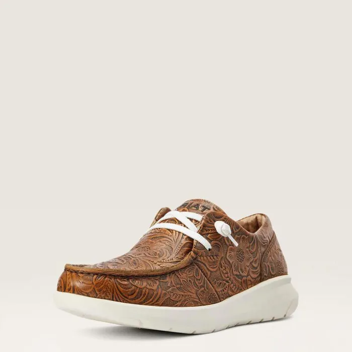 Shoes and Sneakers Women Ariat Hilo Brown Floral Emboss