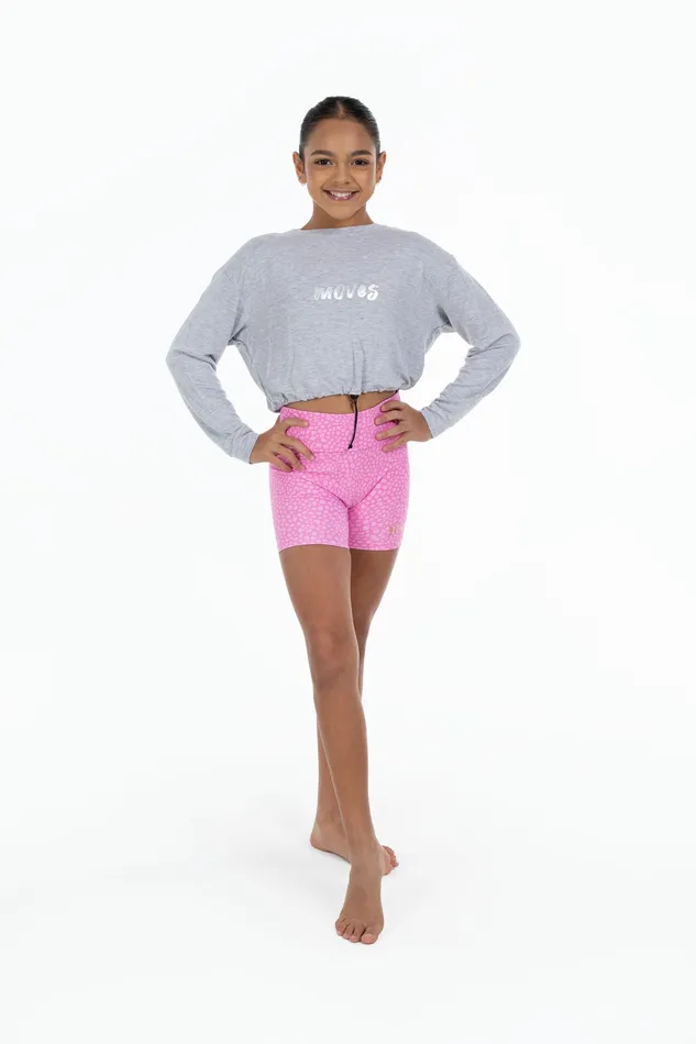 Shorts and Briefs Children Bloch Bloch X Flo Active Nicole Bike Shorts Pink Terazzo