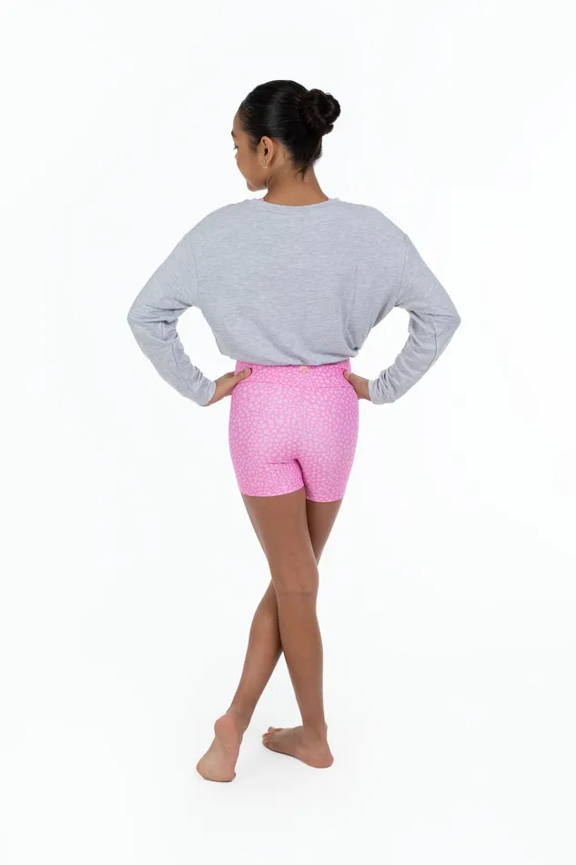 Shorts and Briefs Children Bloch Bloch X Flo Active Nicole Bike Shorts Pink Terazzo