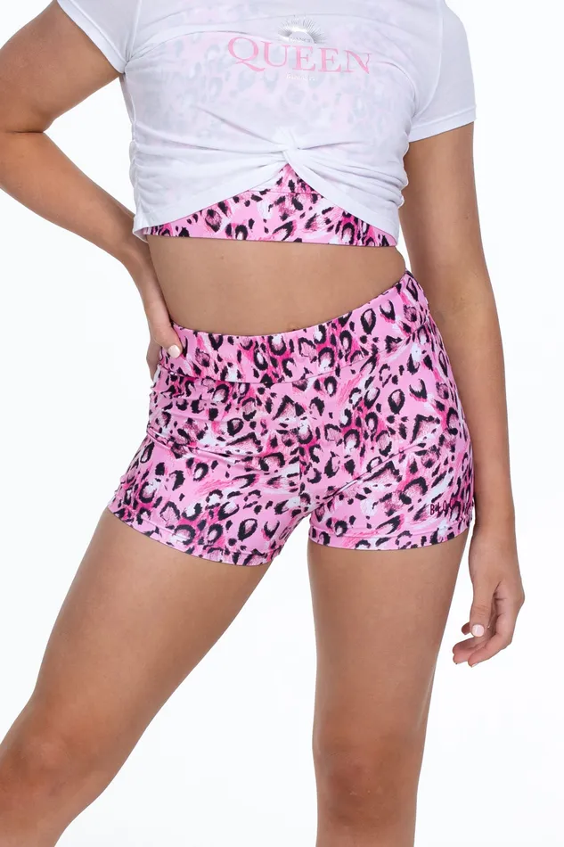 Shorts and Briefs Children Bloch X Flo Active Shorts Sketch Leopard Bloch