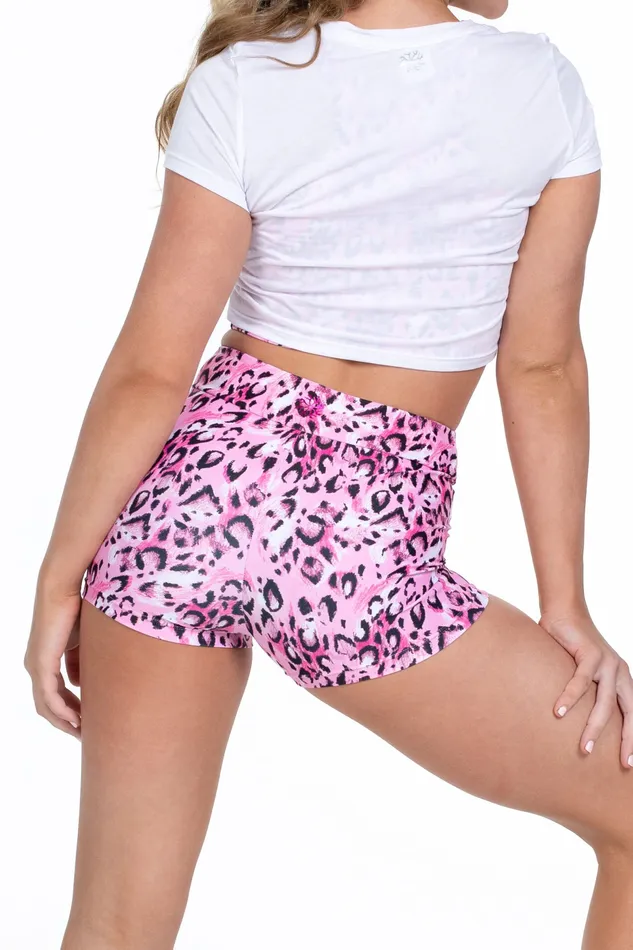 Shorts Children Bloch X Flo Active Shorts Sketch Leopard Bloch