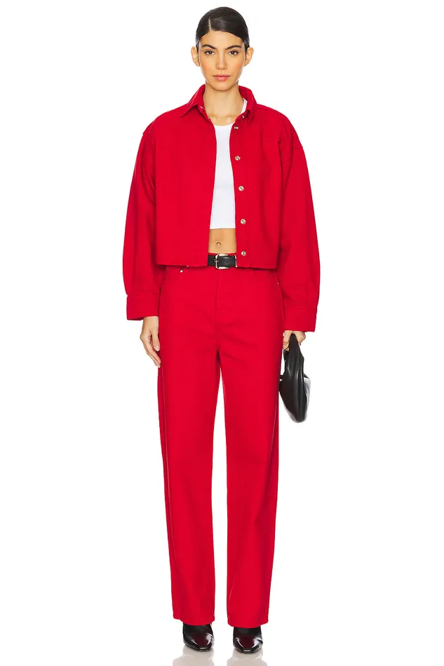 Shorty Boxy Shirt Cherry Red Women Lovers and Friends Tops Shorty Boxy Shirt Cherry Red Women Lovers and Friends Tops