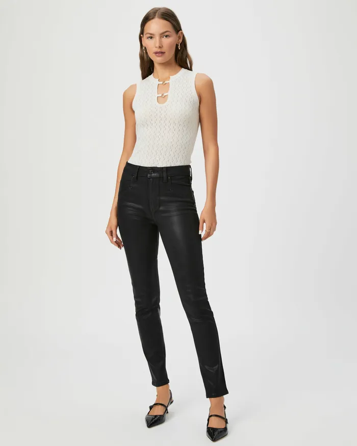 Skinny Women PAIGE Gemma Skinny Jean 8211 Black Fog Luxe Coating
