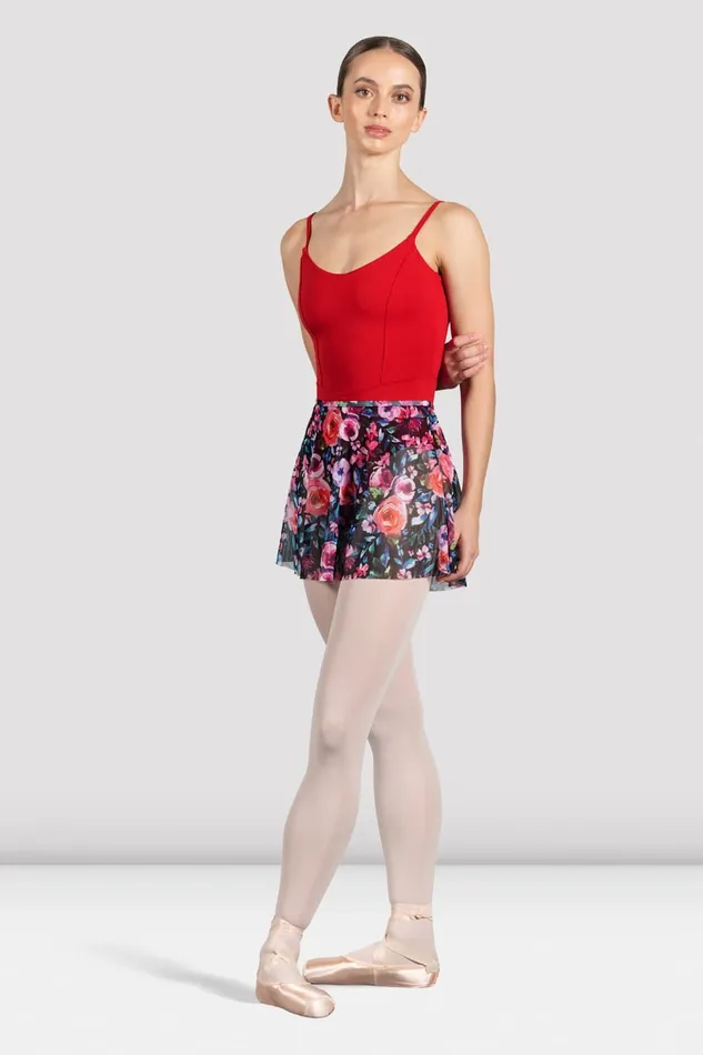 Skirts and Tutus Bloch Adult Ladies Floral Printed Skirt Rose