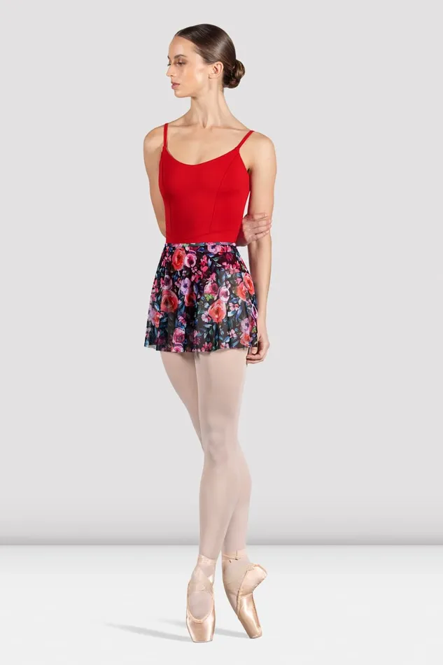 Skirts and Tutus Bloch Adult Ladies Floral Printed Skirt Rose
