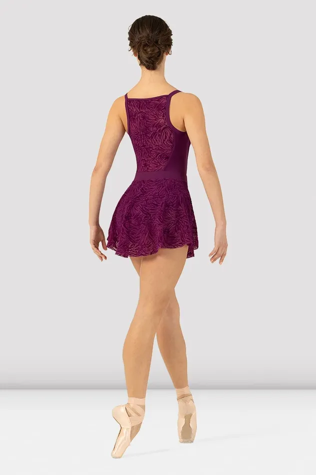 Skirts and Tutus Bloch Adult Ladies Parisa Mesh PullOn Skirt Boysenberry