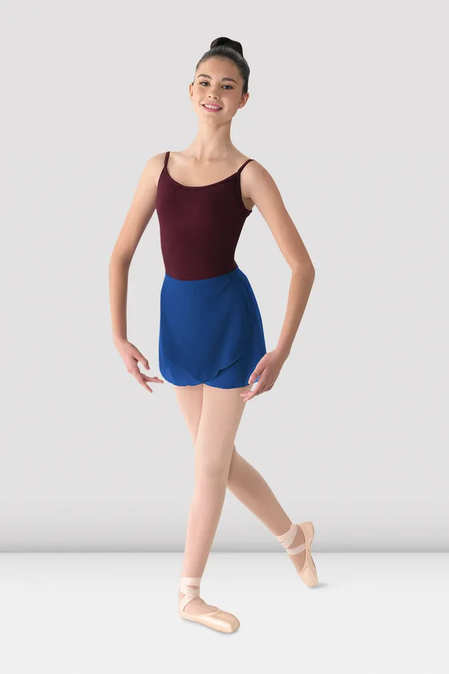 Skirts and Tutus Ladies Mirella Georgette Wrap Skirt Royal 8211 Bloch Adult