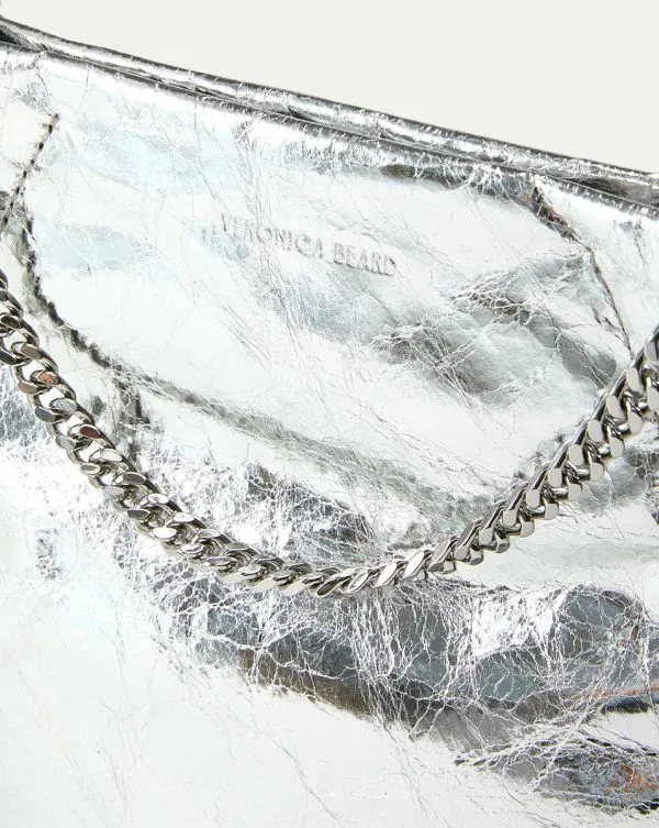 Small Veronica Beard Metallic Slouch Bag Silver Women Veronica Beard Handbags Small Veronica Beard Metallic Slouch Bag Silver Women Veronica Beard Handbags