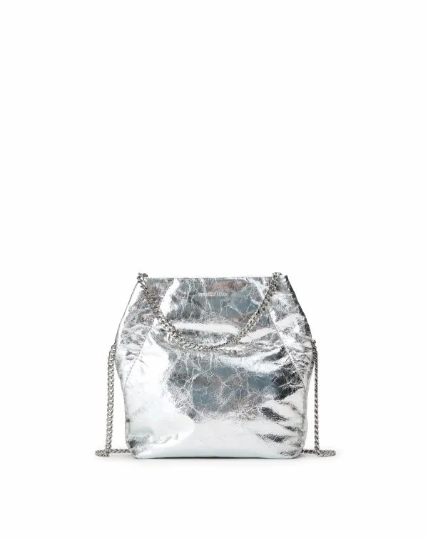 Small Veronica Beard Metallic Slouch Bag Silver Women Veronica Beard Handbags Small Veronica Beard Metallic Slouch Bag Silver Women Veronica Beard Handbags