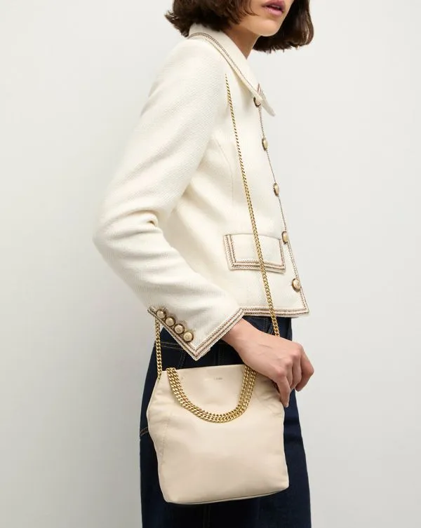 Small Veronica Beard Slouch Bag Ivory Women Veronica Beard Handbags