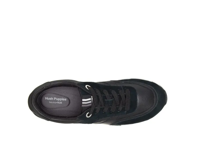 Sneakers Hush Puppies Women Jenna Jogger Black Leather