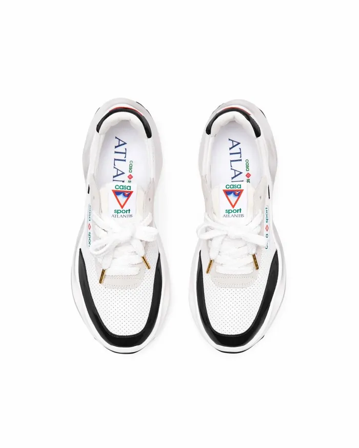 Sneakers Men Casablanca Paris Atlantis White and Black Sneaker