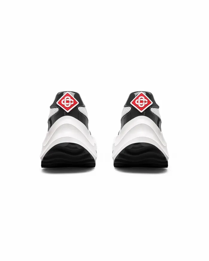 Sneakers Men Casablanca Paris Atlantis White and Black Sneaker