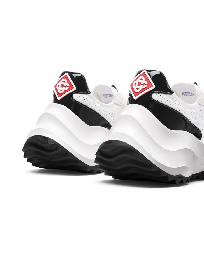 Sneakers Men Casablanca Paris Atlantis White and Black Sneaker