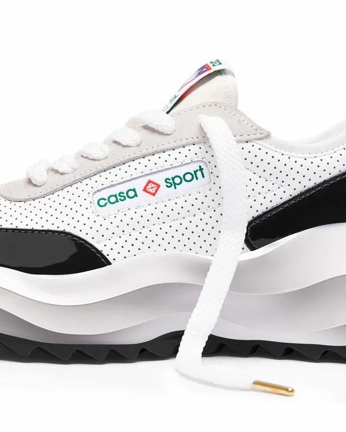 Sneakers Men Casablanca Paris Atlantis White and Black Sneaker