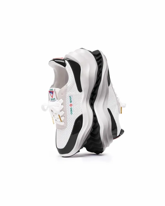 Sneakers Men Casablanca Paris Atlantis White and Black Sneaker