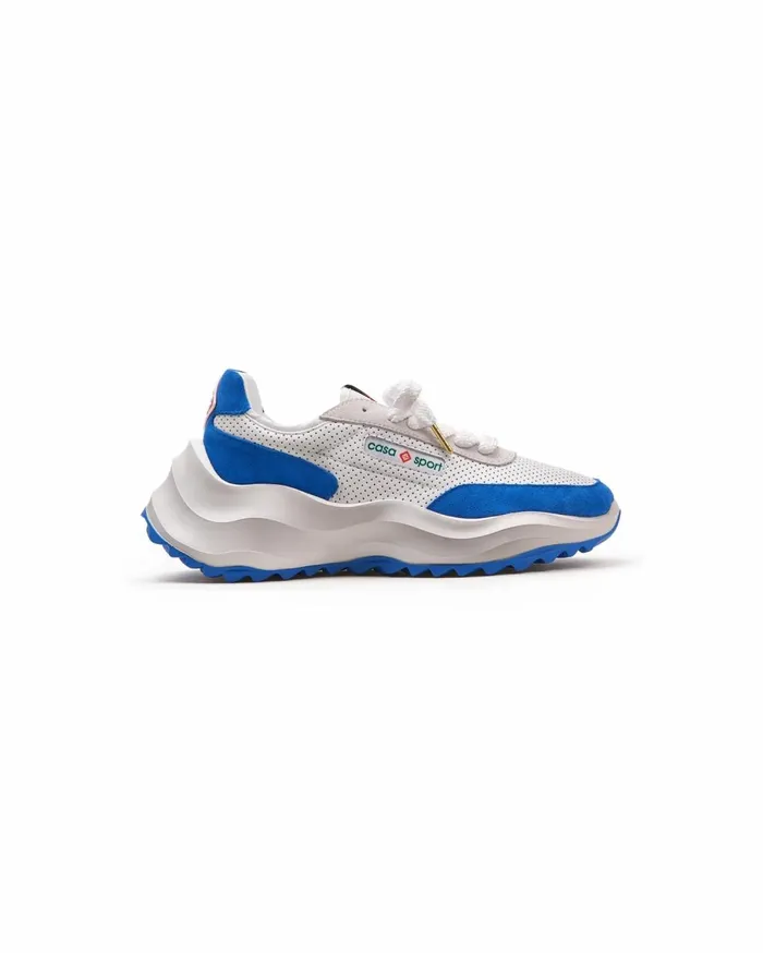 Sneakers Men Casablanca Paris Atlantis White and Blue Sneaker