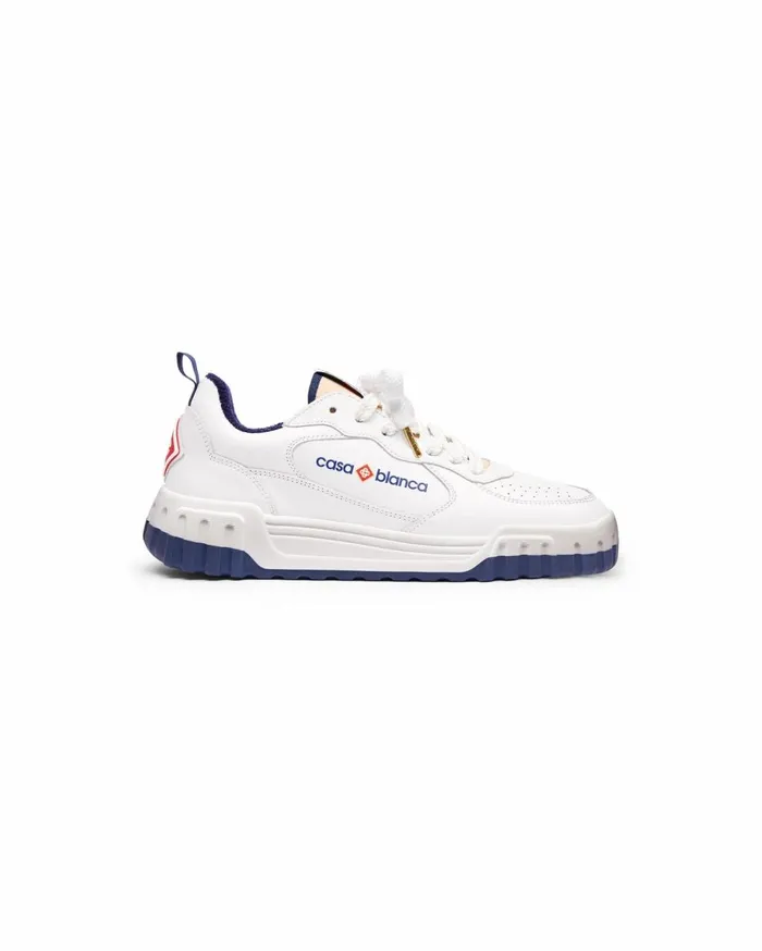 Sneakers Women Casablanca Paris Court White and Navy Sneaker