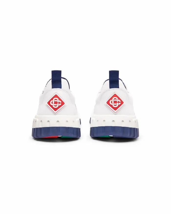 Sneakers Women Casablanca Paris Court White and Navy Sneaker