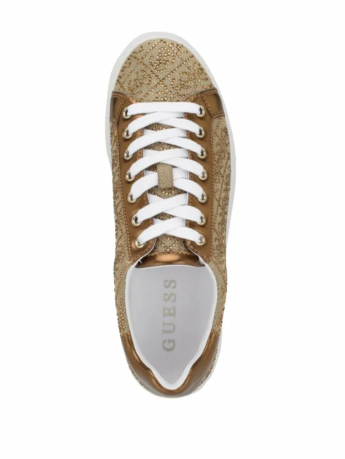 Sneakers Women Gelsen Rhinestone Logo LowTop Sneakers Bronze GUESS Sneakers Women Gelsen Rhinestone Logo LowTop Sneakers Bronze GUESS