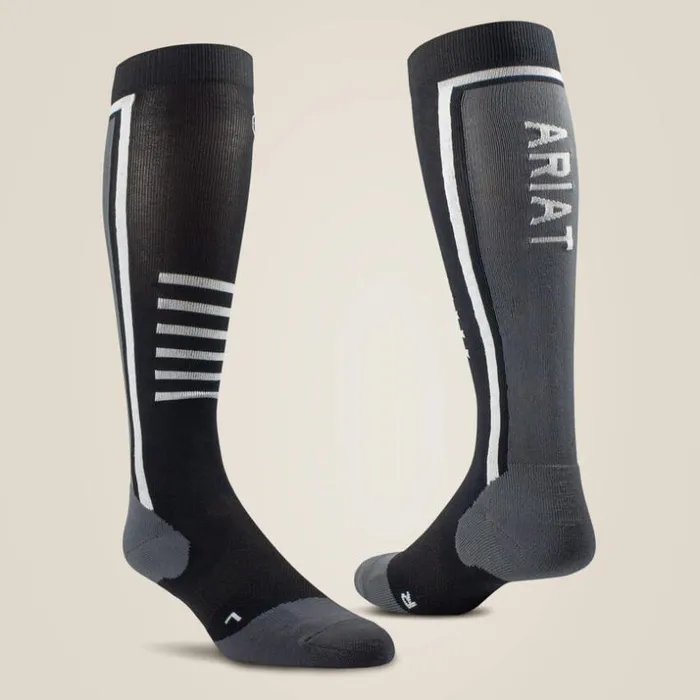 Socks MenWomen Ariat AriatTEK Slimline Performance Socks Blacksleet